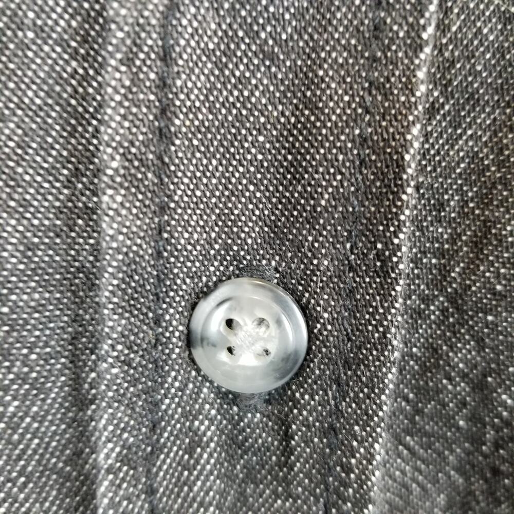 Quacker Factory Black Chambray Snowflake Button U… - image 5